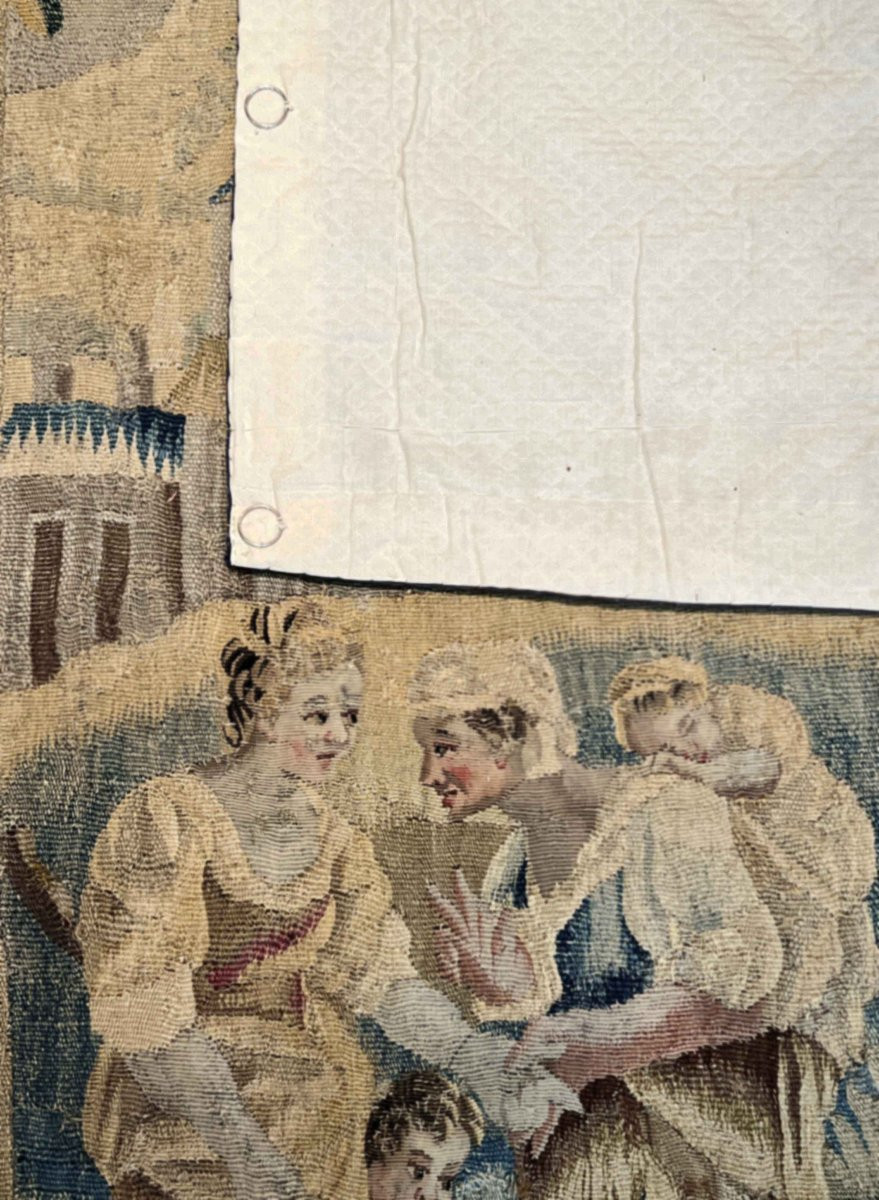Aubusson Tapestry, 18th Century, "the Fortune Teller" - No. 1106-photo-3