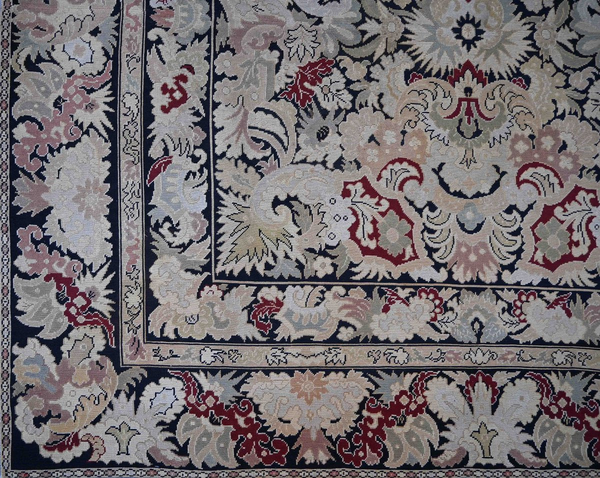 19th Century Aubusson Carpet In Petit Point, Napoleon III Style - No. 1396-photo-2