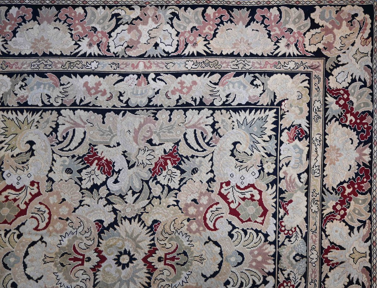 19th Century Aubusson Carpet In Petit Point, Napoleon III Style - No. 1396-photo-1