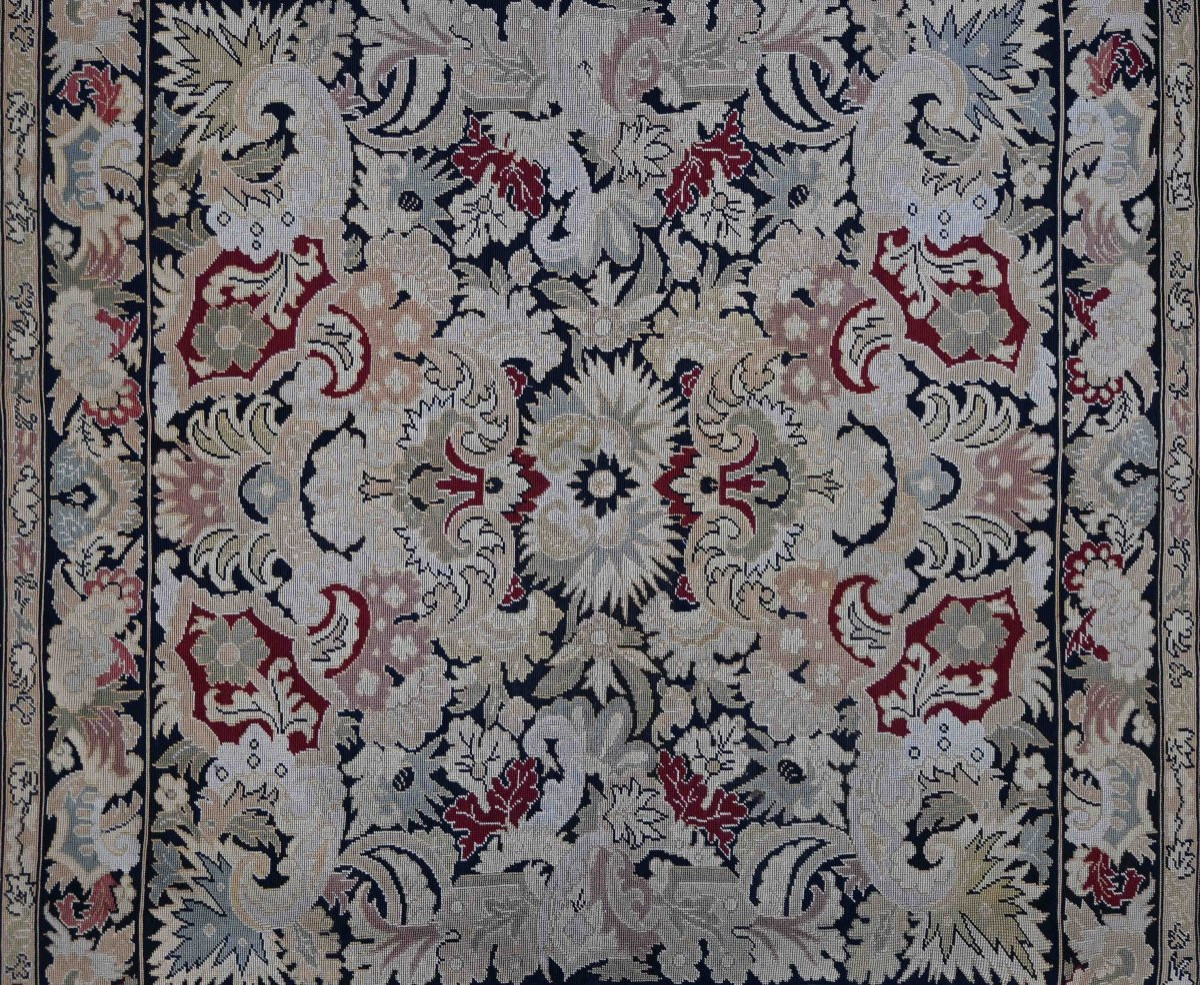 19th Century Aubusson Carpet In Petit Point, Napoleon III Style - No. 1396-photo-2