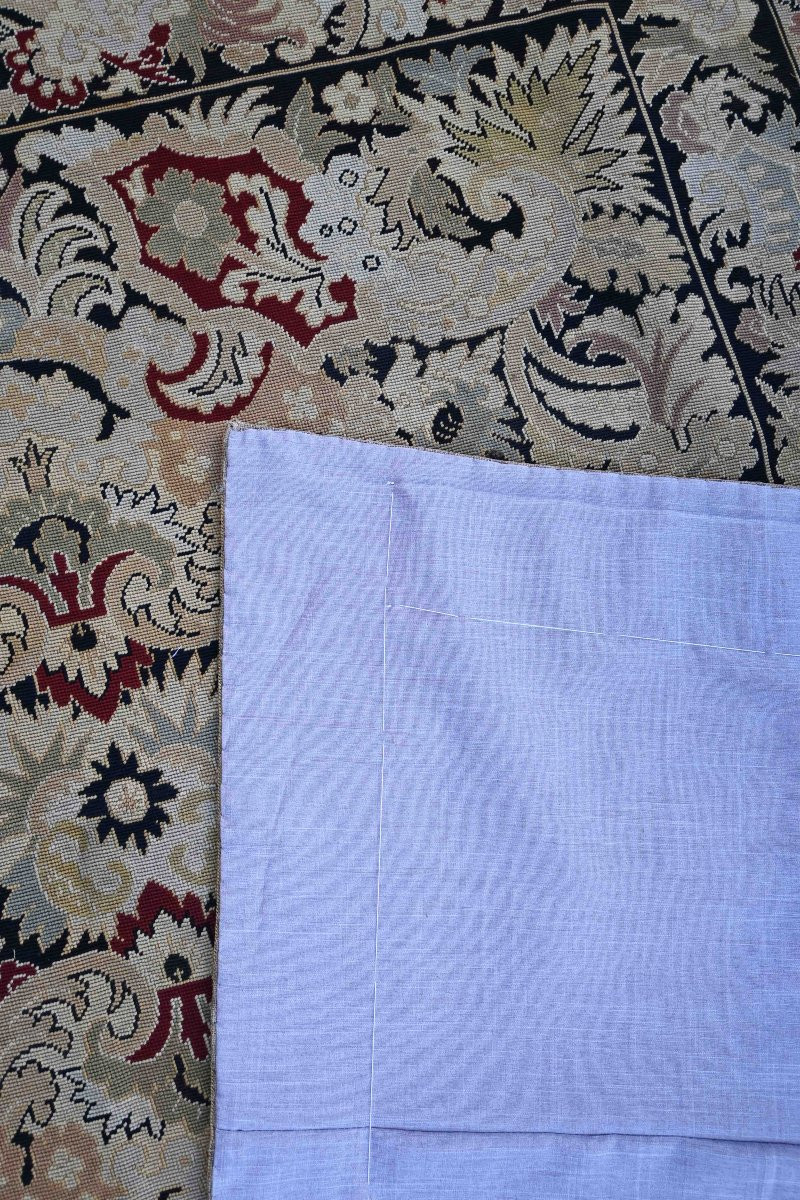 19th Century Aubusson Carpet In Petit Point, Napoleon III Style - No. 1396-photo-3