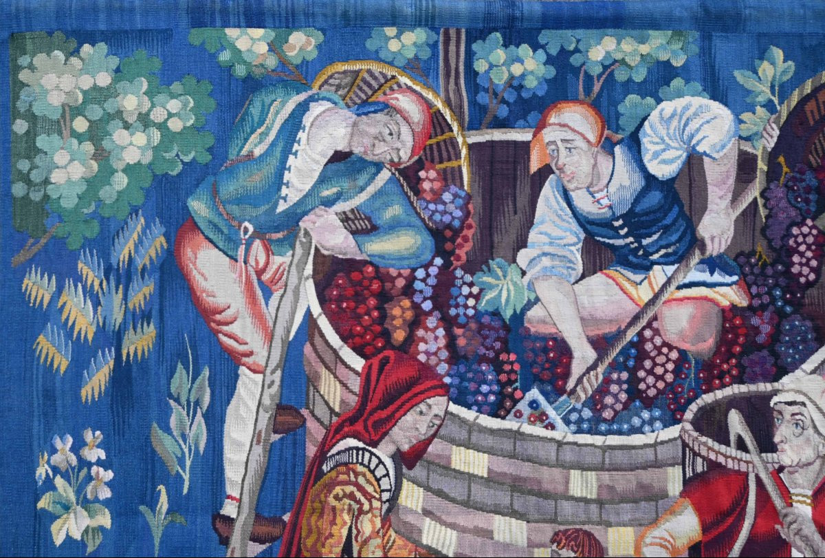 Aubusson Tapestry "harvest" By François Faureau - No. 1629-photo-5