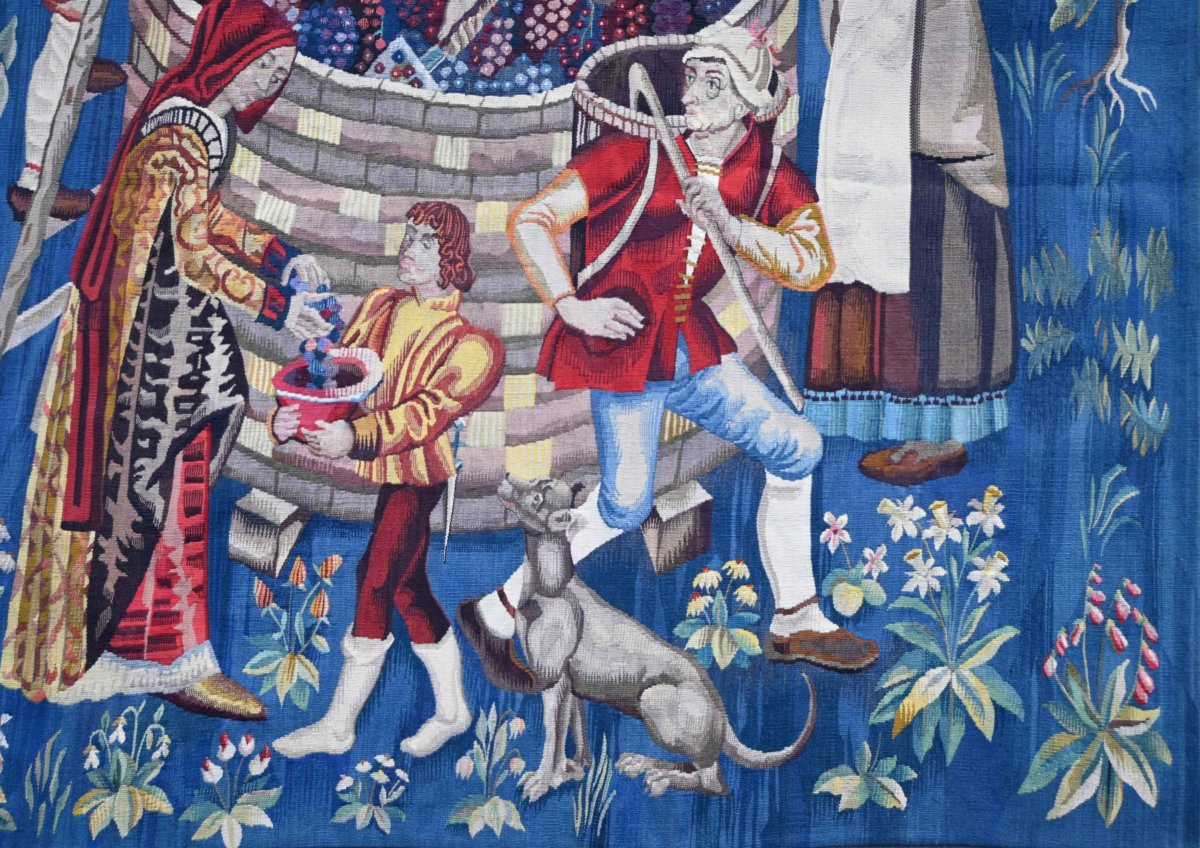 Aubusson Tapestry "harvest" By François Faureau - No. 1629-photo-6