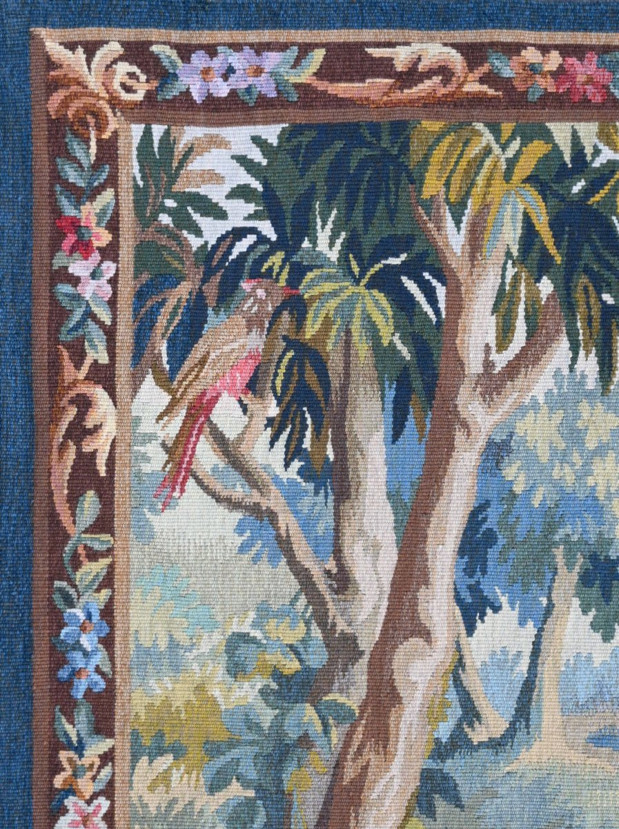 “verdure” Tapestry – Aubusson Manufactory, 19th Century – Limited Edition - No. 1638-photo-2