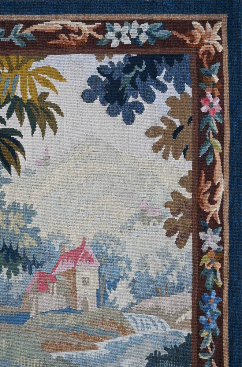 “verdure” Tapestry – Aubusson Manufactory, 19th Century – Limited Edition - No. 1638-photo-4