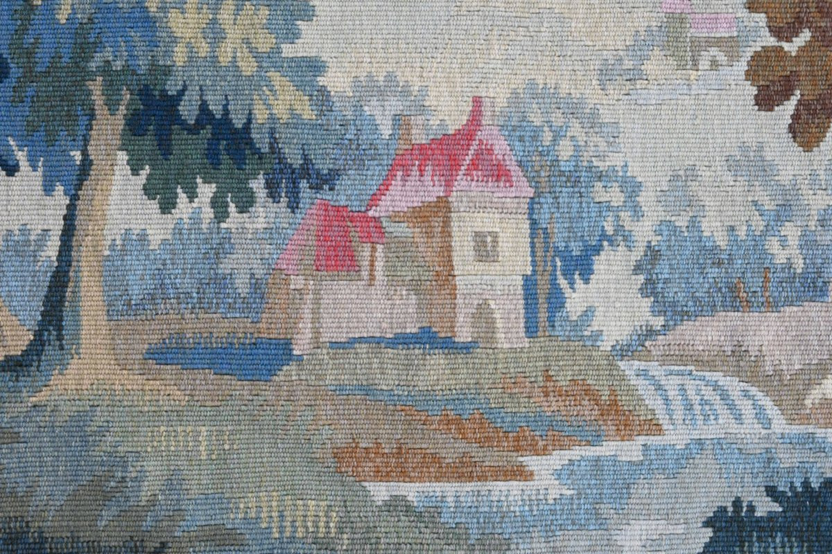 “verdure” Tapestry – Aubusson Manufactory, 19th Century – Limited Edition - No. 1638-photo-4