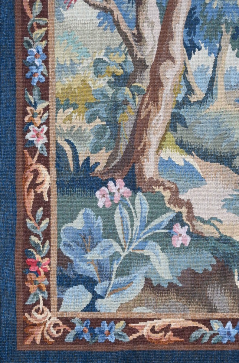 “verdure” Tapestry – Aubusson Manufactory, 19th Century – Limited Edition - No. 1638-photo-5