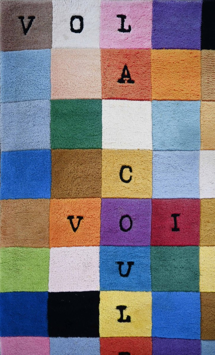 Tapis "27 JOURS D'AMOUR" de Jean-Charles DE CASTELBAJAC - Circa 1993 - N° 1626-photo-1