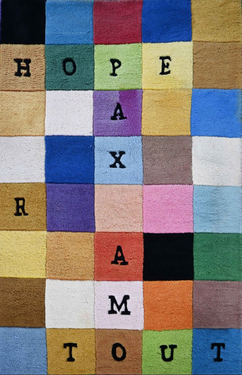 Tapis "27 JOURS D'AMOUR" de Jean-Charles DE CASTELBAJAC - Circa 1993 - N° 1626-photo-4