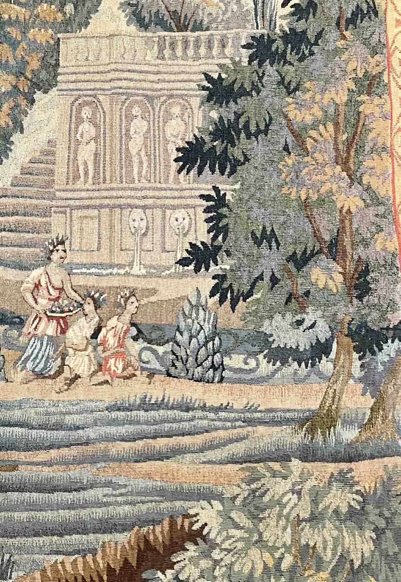 Tapisserie Manufacture de Bruxelles fin du XVIIe siècle, Scène champêtre - N° 882-photo-2
