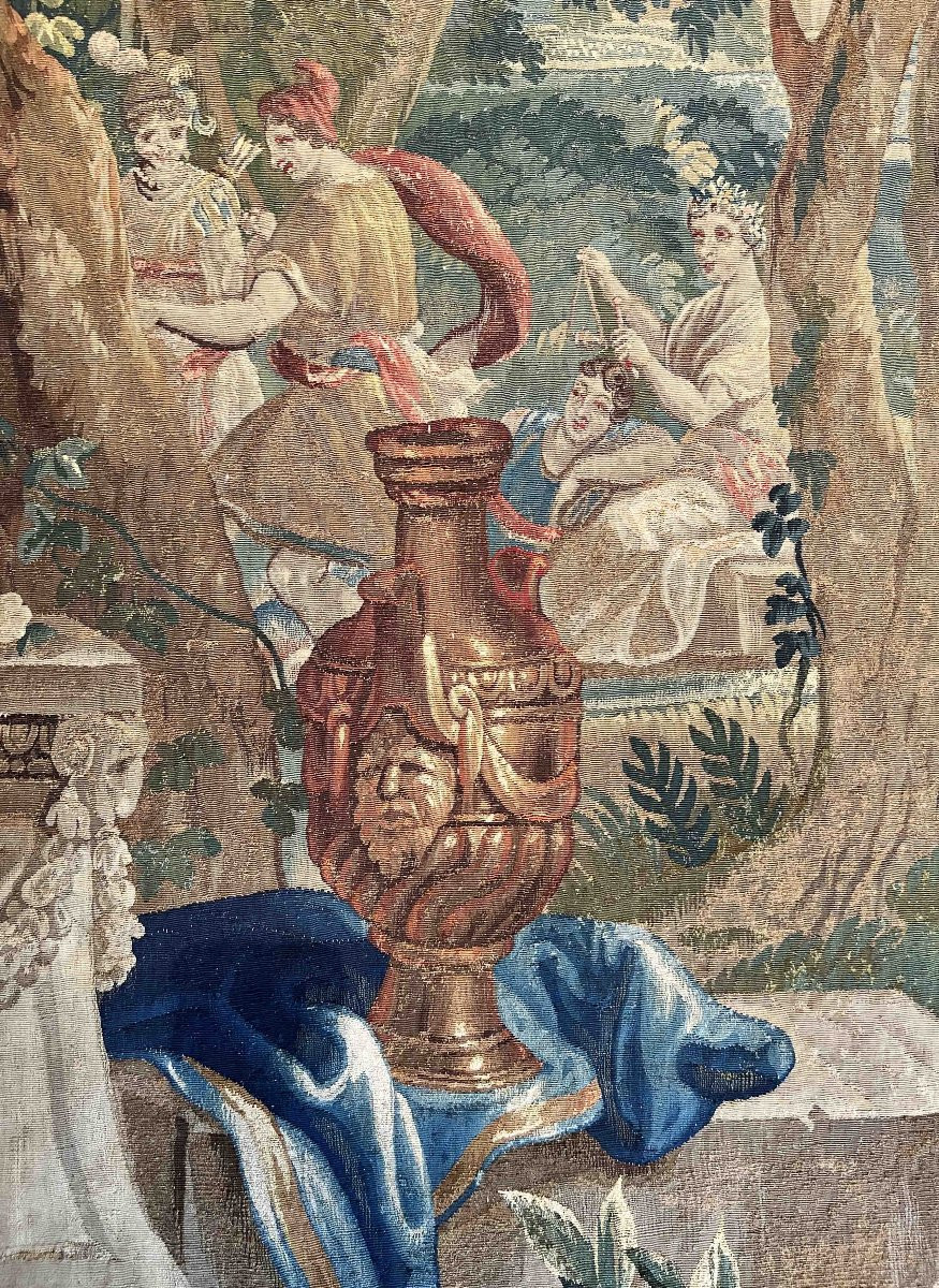 Tapisserie Manufacture de Bruxelles fin du XVIIe siècle, Scène champêtre - N° 882-photo-5