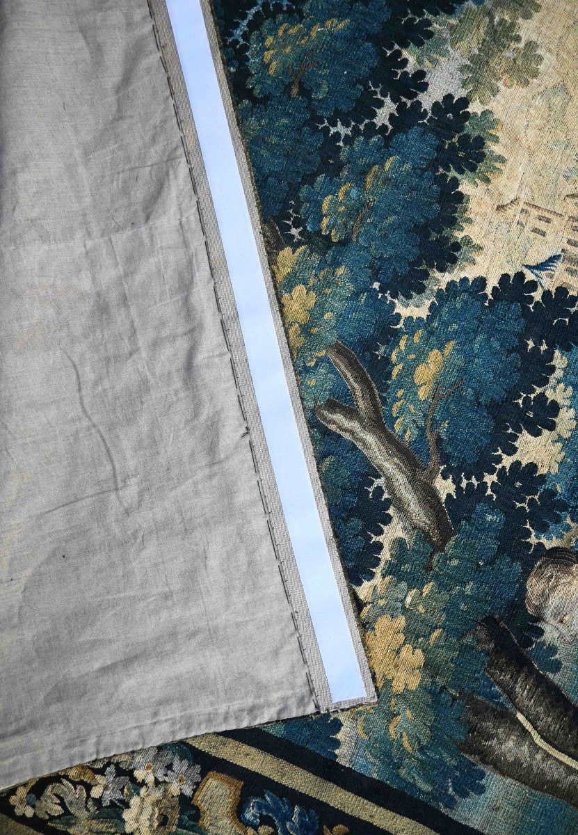 Tapisserie Manufacture Royal Aubusson 17e "Le Triomphe de Flore" apres Charles Le Brun N 1643-photo-7