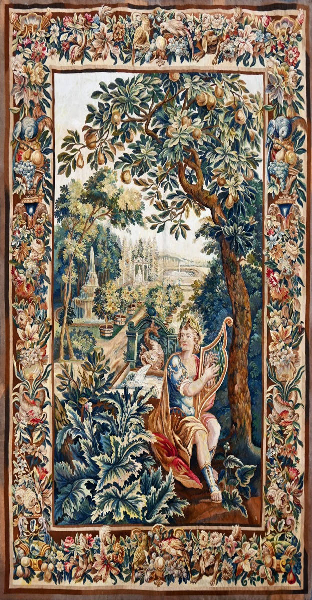 Tapestry "apollo In The Orangery Of Versailles" - Brussels Manufacture, 18th Century - No. 1480