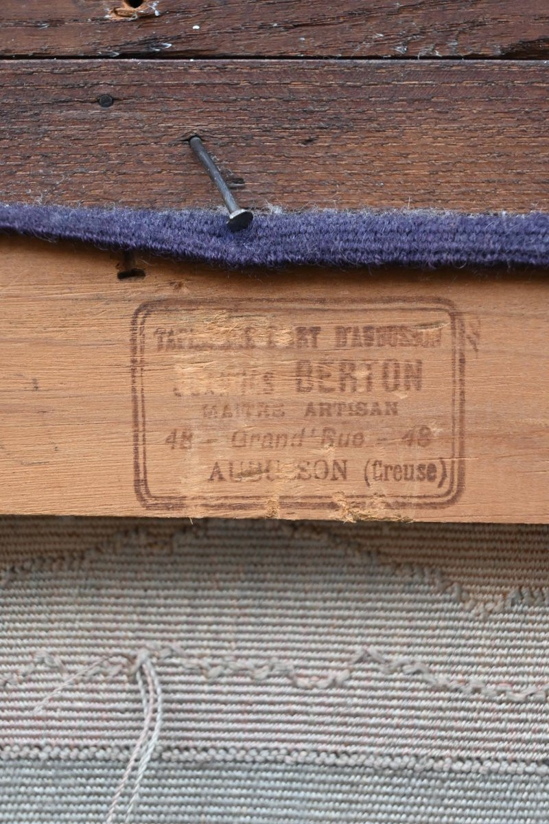 Framed Tapestry, Sailor Smoking A Pipe – Atelier Berton – 56 × 48 × 6 Cm – No. 1646-photo-6