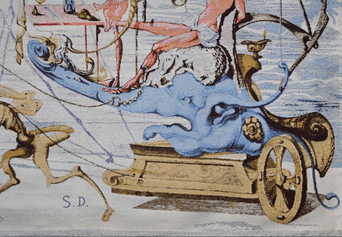 La Tapisserie du XXe siècle - SALVADOR DALI, "Le Char de Bacchus" - 140Lx110H - N° 1657-photo-1