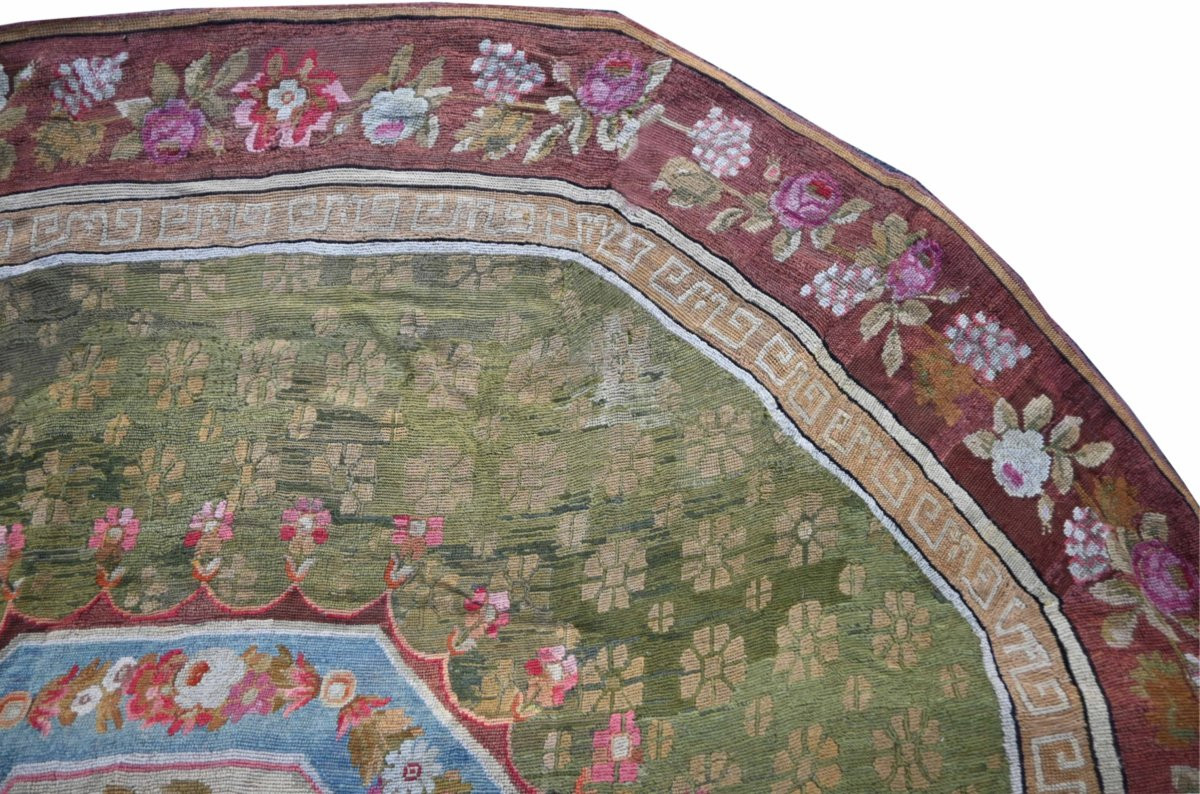 Tapis ancien d’époque Empire - Aubusson vers 1820 – 360 × 380 cm – N° 1644-photo-4