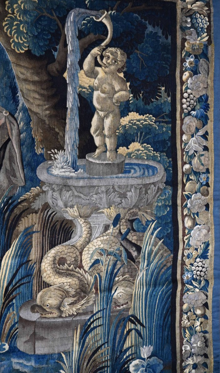 17th Century Aubusson Tapestry - The Story Of Susanna And The Two Old Men - N° 1658-photo-3
