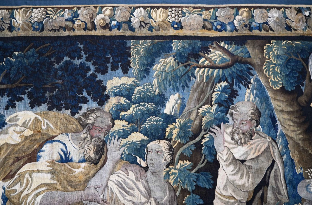 17th Century Aubusson Tapestry - The Story Of Susanna And The Two Old Men - N° 1658-photo-3