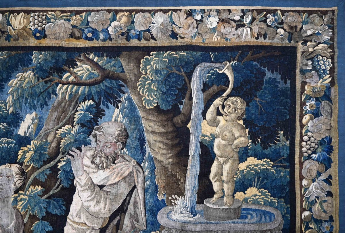 17th Century Aubusson Tapestry - The Story Of Susanna And The Two Old Men - N° 1658-photo-4