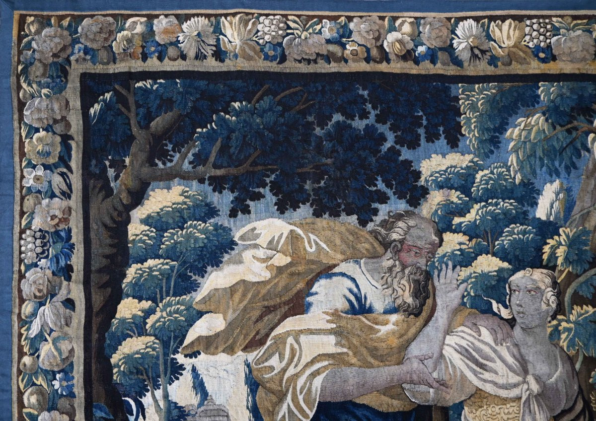 17th Century Aubusson Tapestry - The Story Of Susanna And The Two Old Men - N° 1658-photo-5