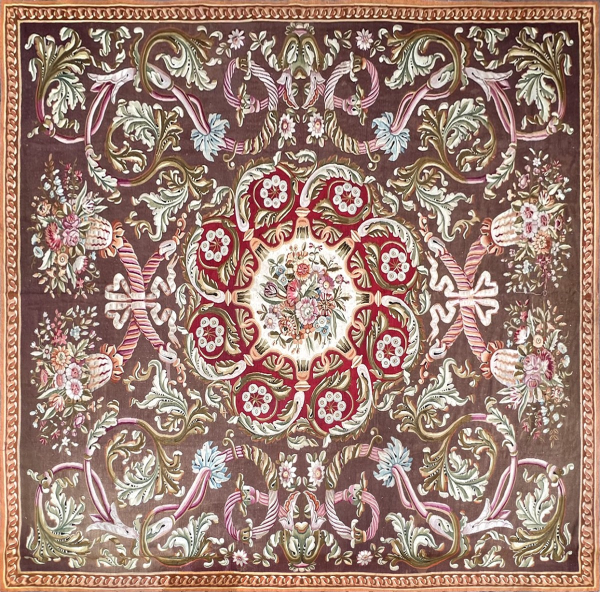 Tapis d’époque Napoléon III – Manufacture d’Aubusson – Vers 1860 – N° 1429