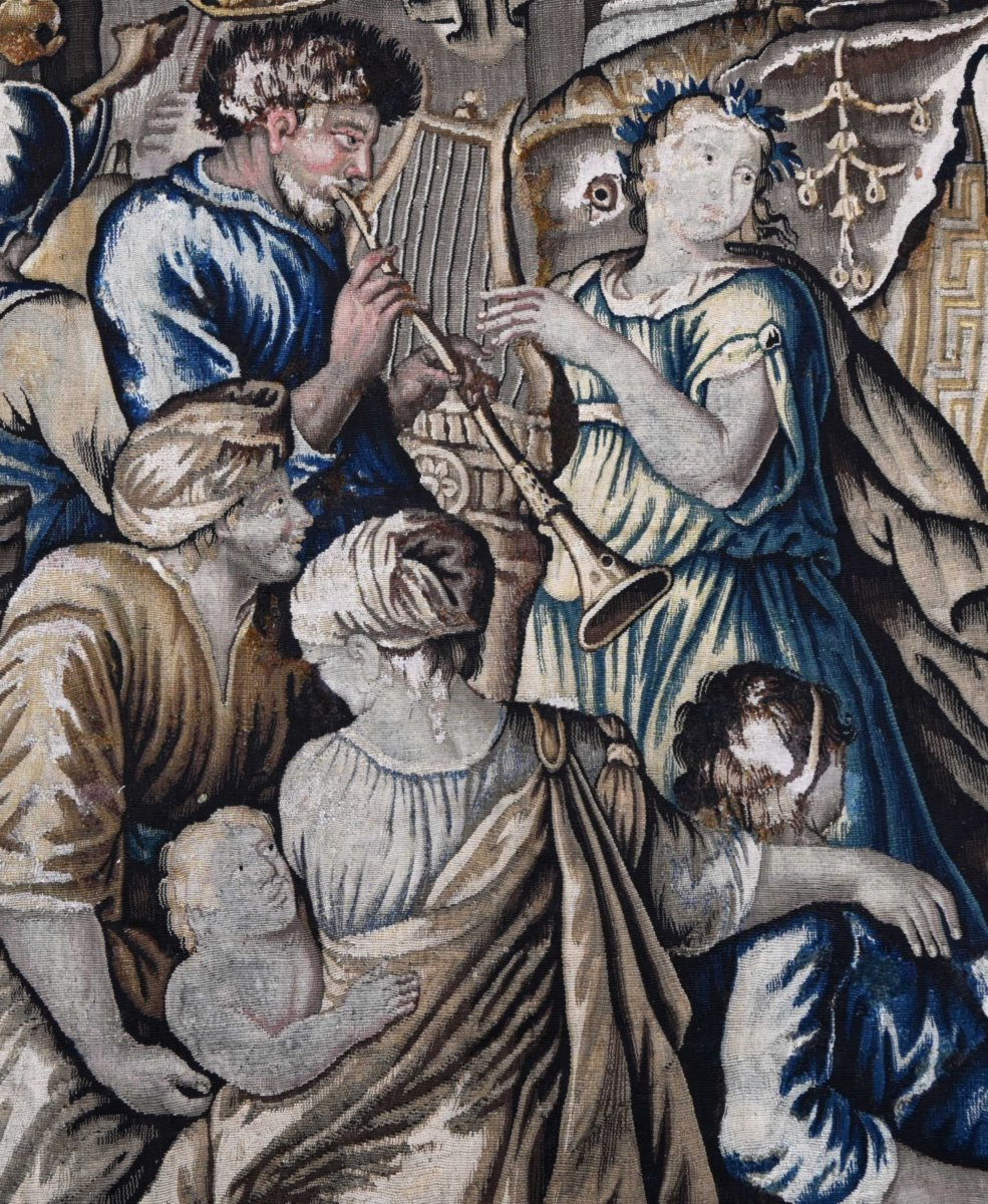 Tapisserie Aubusson XVIIème, L’Entrée d’Alexandre dans Babylone d’après Charles Le Brun -N 1610-photo-1