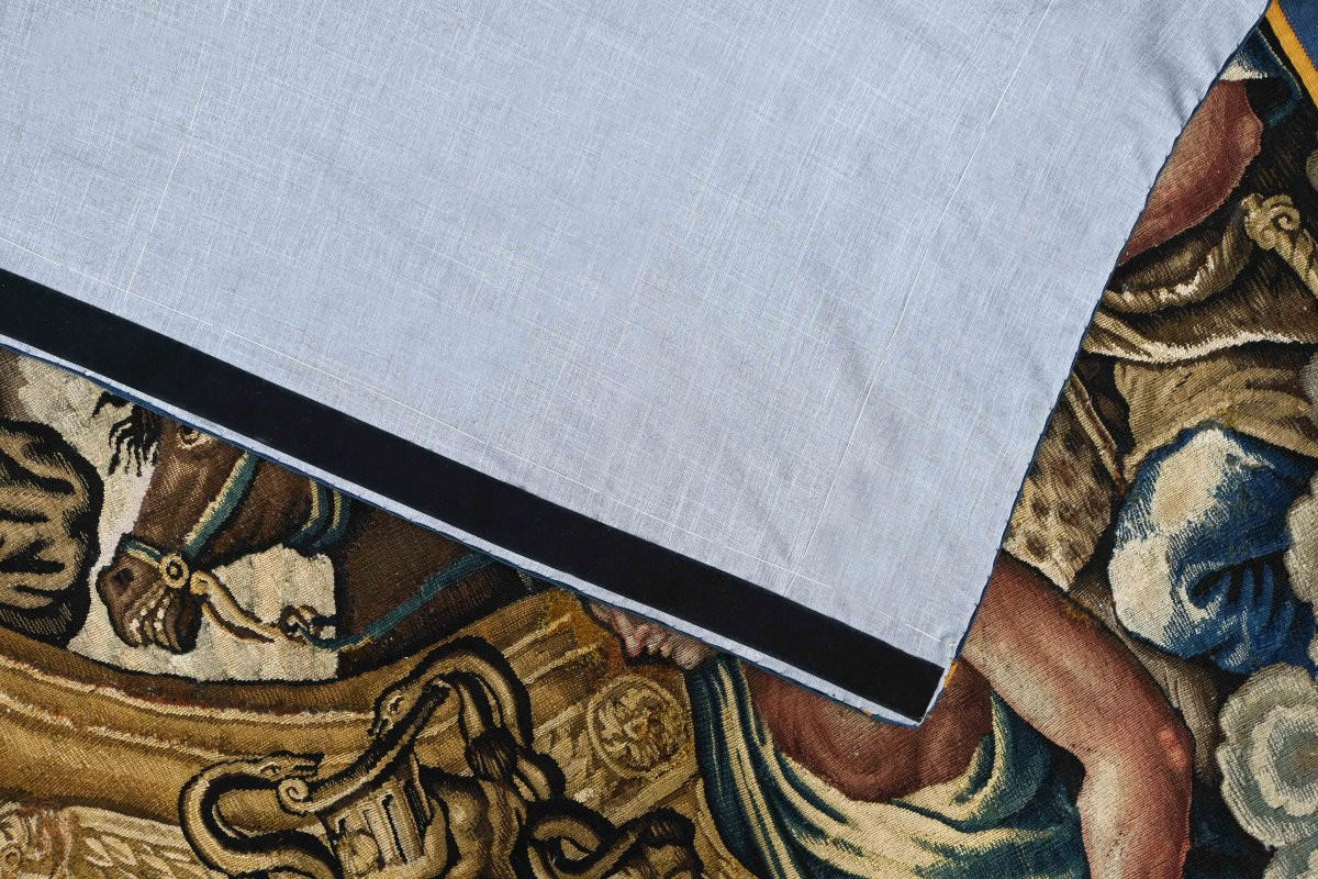 Tapisserie Aubusson XVIIème, L’Entrée d’Alexandre dans Babylone d’après Charles Le Brun -N 1610-photo-7