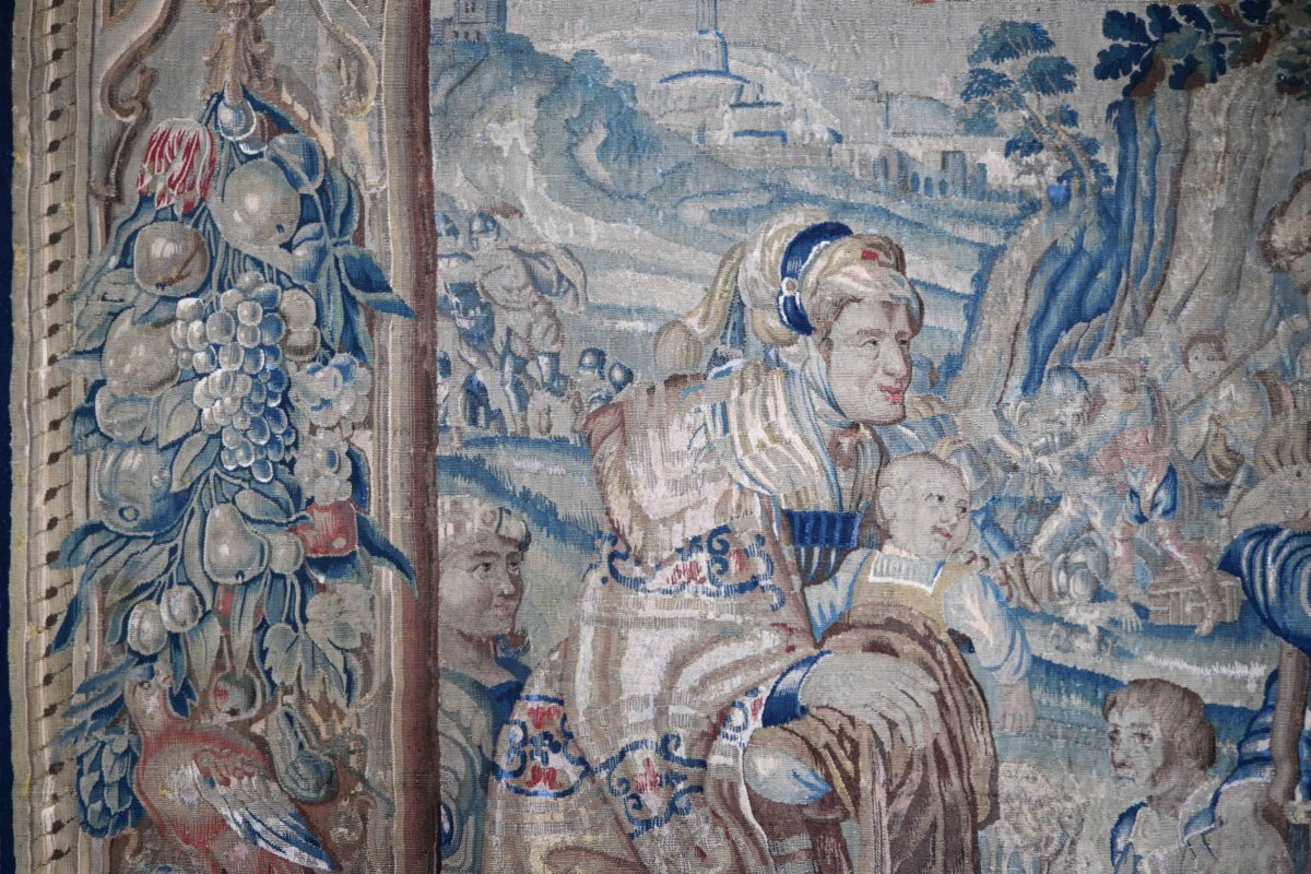 Tapisserie de la Manufacture des Bruxelles XVIIe.s - L'histoire de Moïse et Séphora - N° 1650-photo-4
