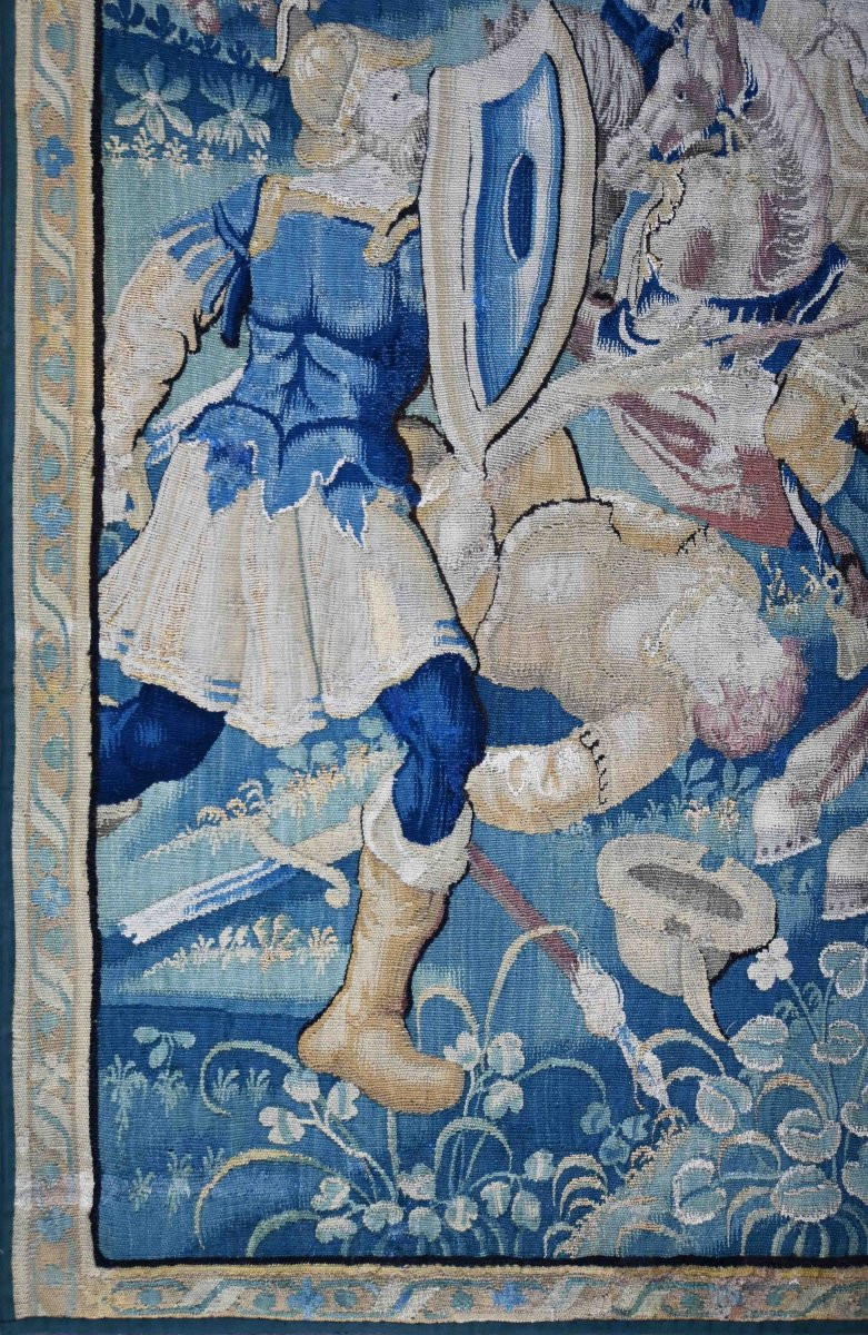 16th Century Flanders Tapestry - The Bravery Of David's Army - N° 1660-photo-1