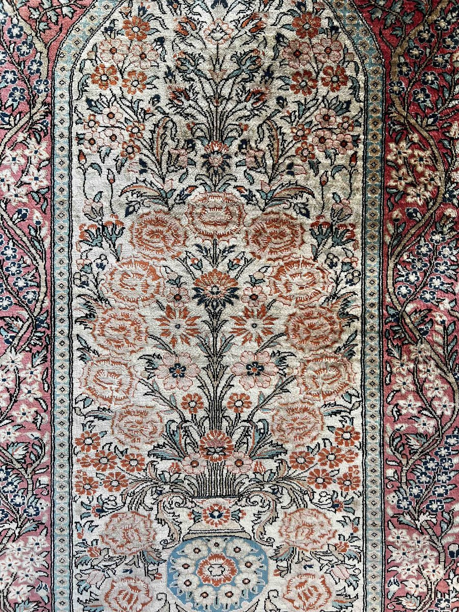 Tapis d’Orient Ghoum (Qom) – 100\% Soie – Fait Main – Iran – Pièce d’Exception - N° 1198-photo-3