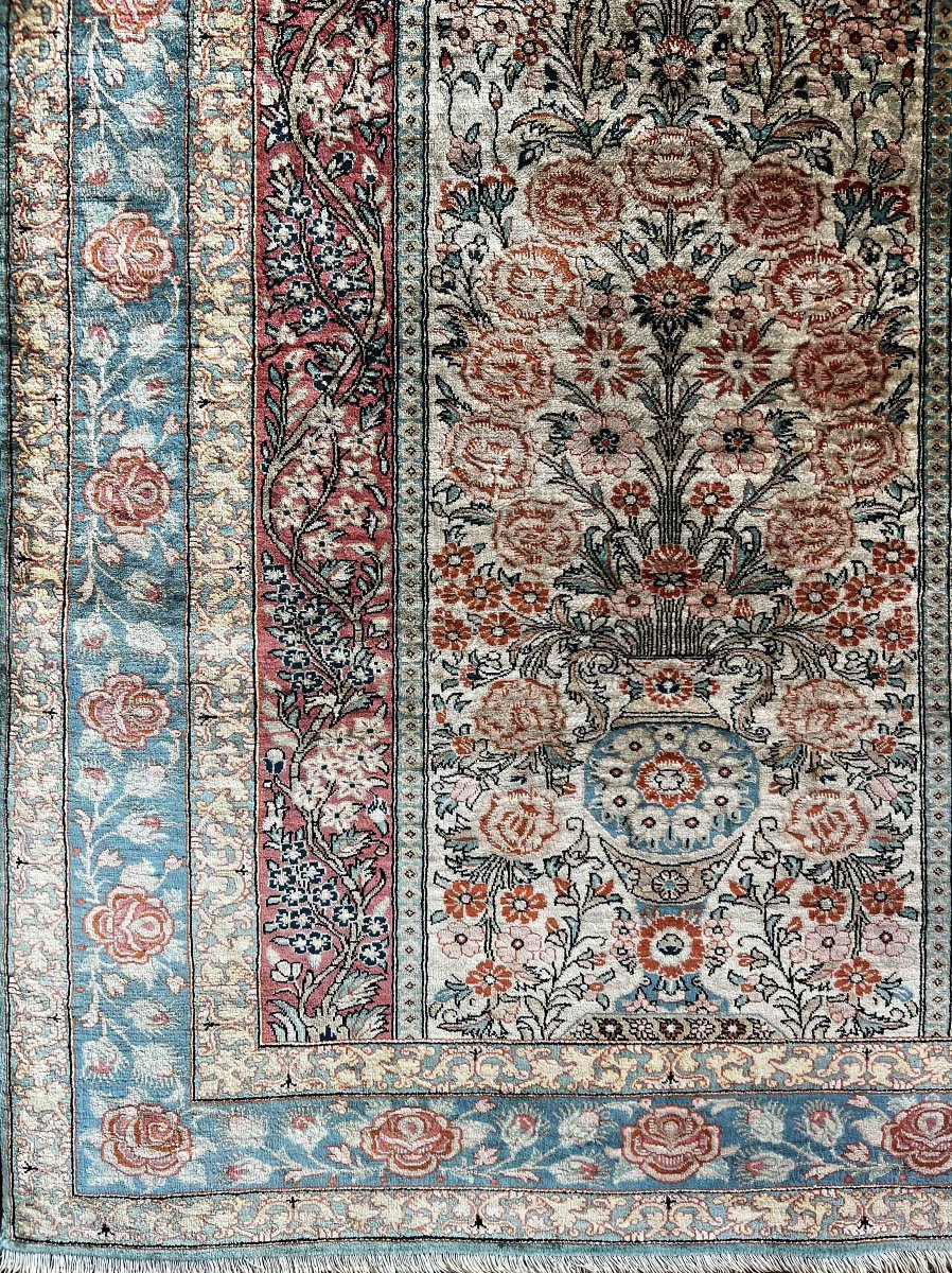 Tapis d’Orient Ghoum (Qom) – 100\% Soie – Fait Main – Iran – Pièce d’Exception - N° 1198-photo-1