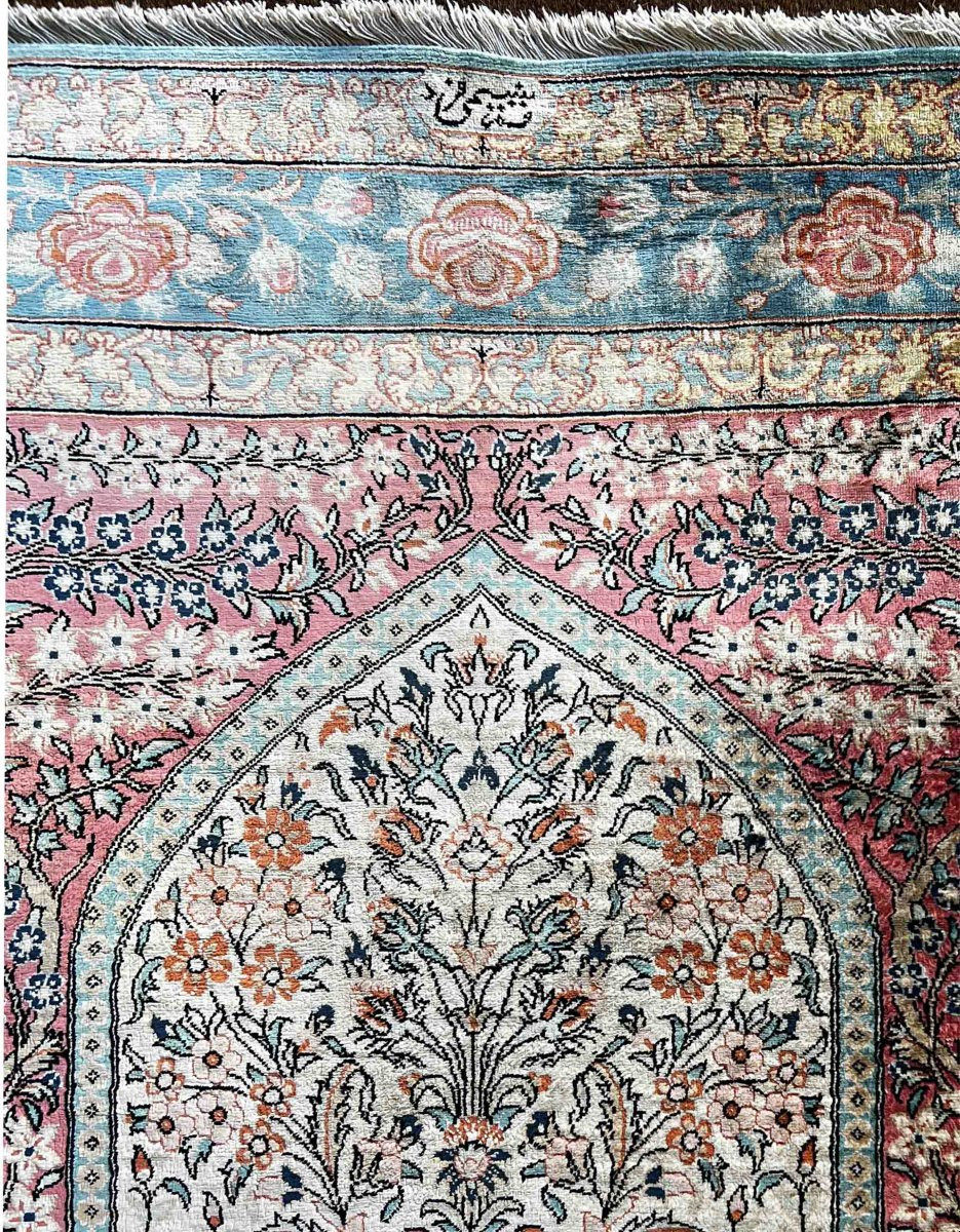 Tapis d’Orient Ghoum (Qom) – 100\% Soie – Fait Main – Iran – Pièce d’Exception - N° 1198-photo-2