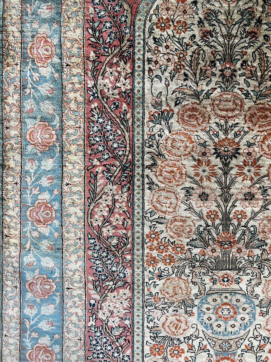 Tapis d’Orient Ghoum (Qom) – 100\% Soie – Fait Main – Iran – Pièce d’Exception - N° 1198-photo-4