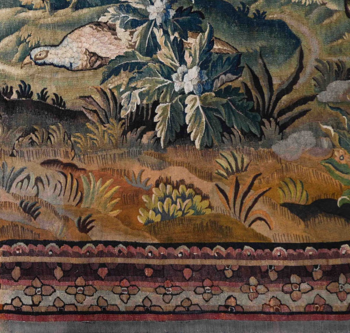 Tapisserie Verdure XVIIIe siècle - Manufacture Royale d'Aubusson - N° 1386-photo-2