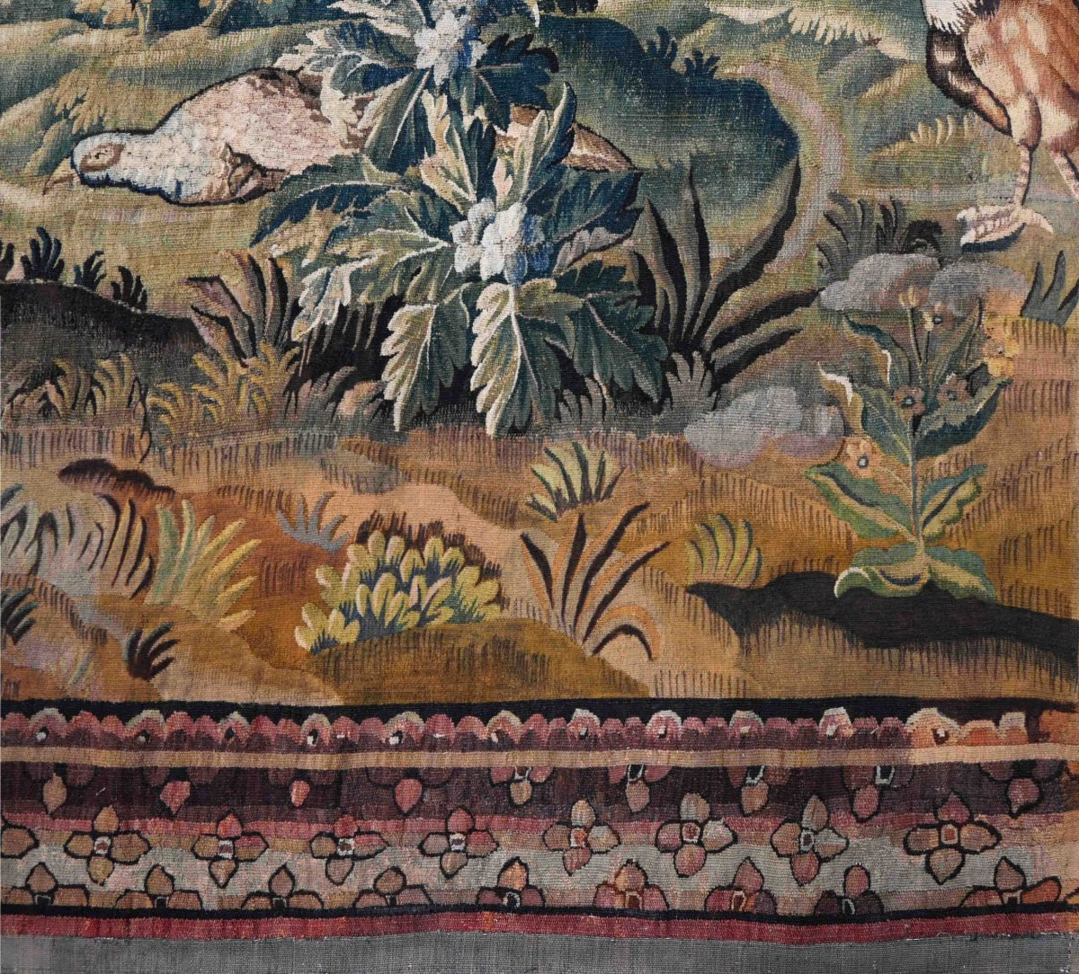Tapisserie Verdure XVIIIe siècle - Manufacture Royale d'Aubusson - N° 1386-photo-1