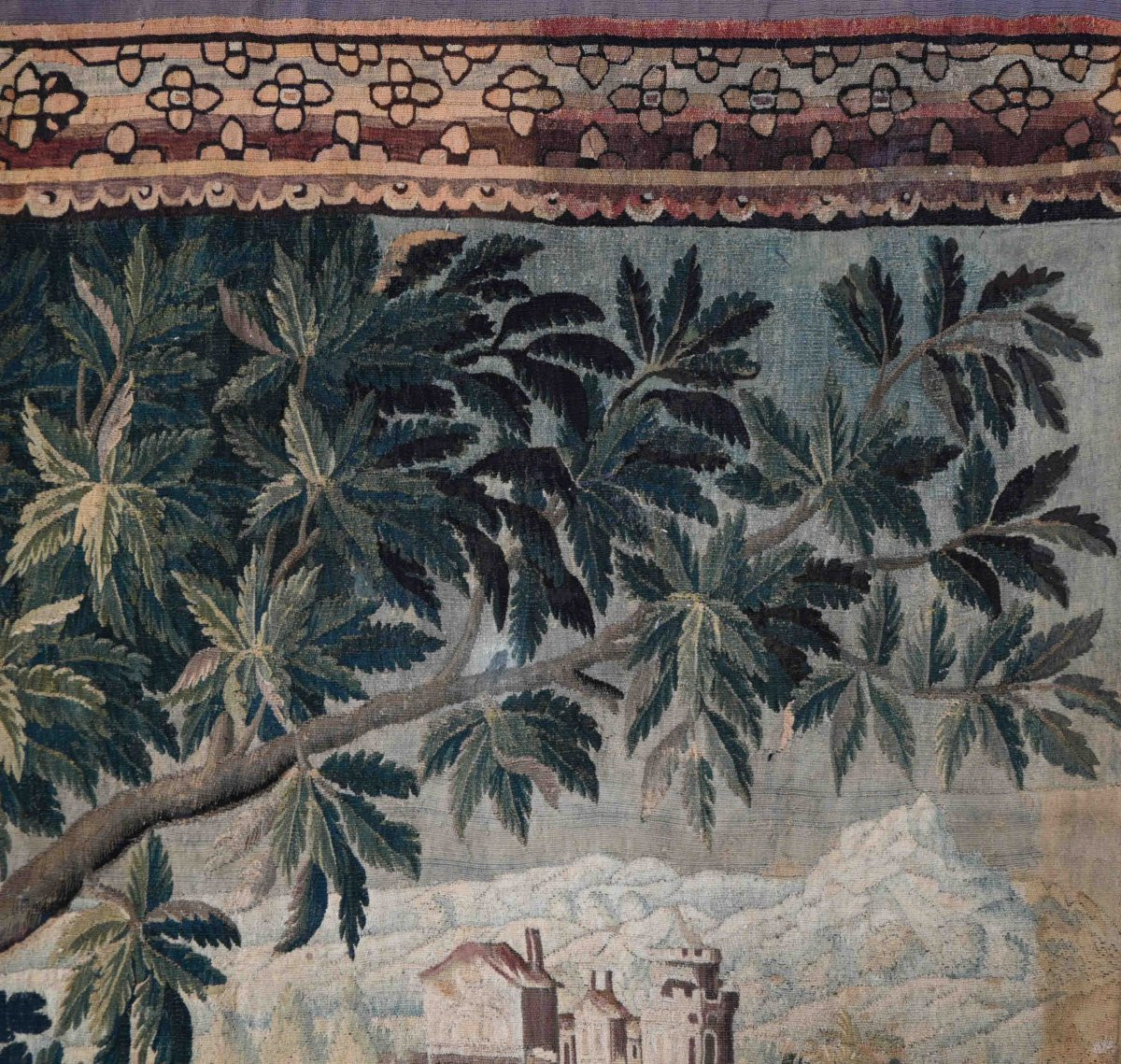 Tapisserie Verdure XVIIIe siècle - Manufacture Royale d'Aubusson - N° 1386-photo-4