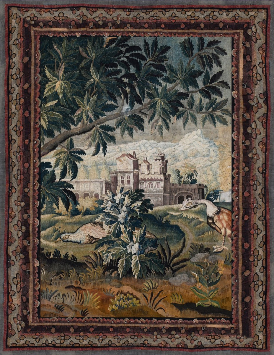 Tapisserie Verdure XVIIIe siècle - Manufacture Royale d'Aubusson - N° 1386