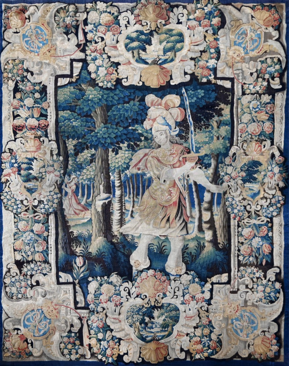 Tapisserie XVIIe Audenarde Manufacture des Flandrs - Tancrède dans la Forêt Enchantée - N° 1631