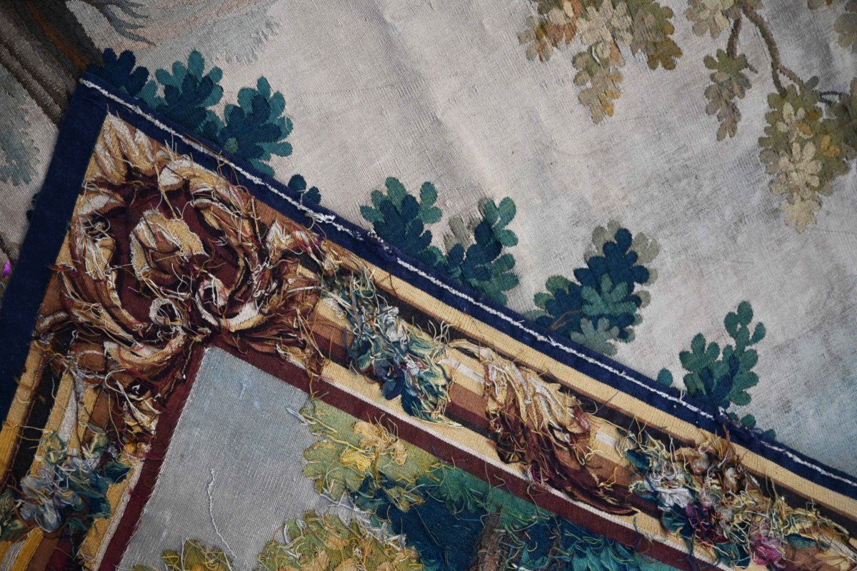 Belle Tapisserie de la Manufacture Aubusson XIXe sècle - Scene Champetre - N° 1669-photo-6