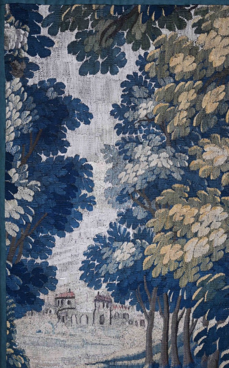 Tapisserie "Scène galante" de la Manufacture Royale d’Aubusson, XVIIIe siècle - N° 1676-photo-4