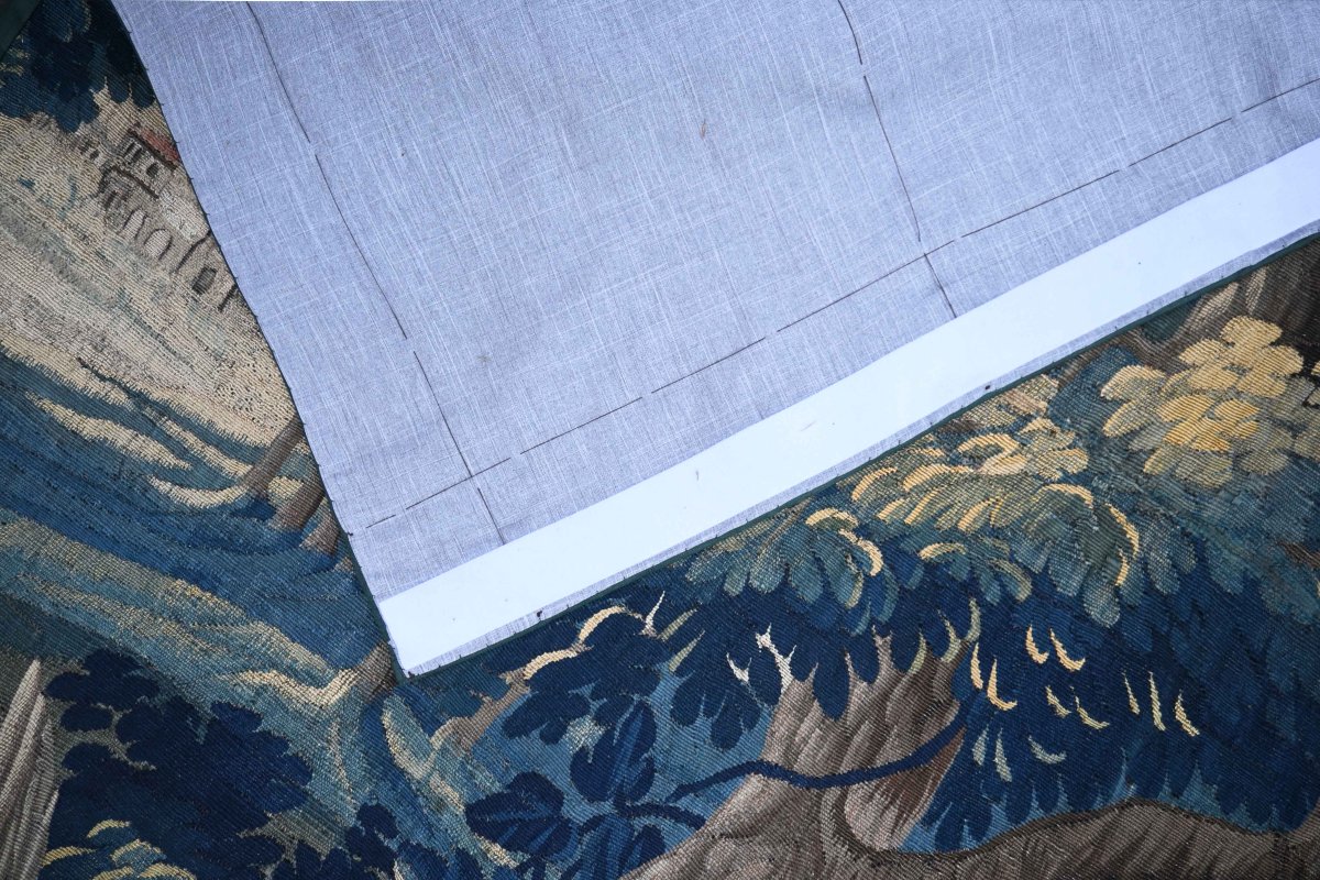 Tapisserie "Scène galante" de la Manufacture Royale d’Aubusson, XVIIIe siècle - N° 1676-photo-3