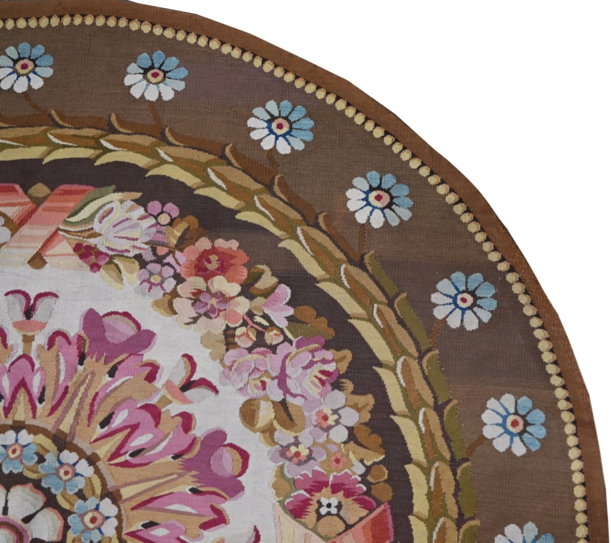 Carpet Manufacture Aubusson, Napoleon III Period - Diameter 200cm - N° 1673-photo-3