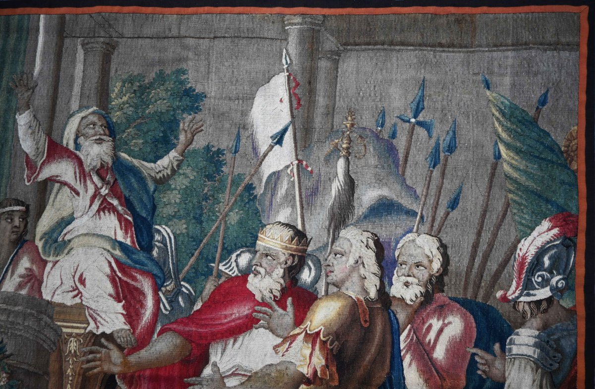 Tapisserie de la Manufacture Royale d'Aubusson XVIIIe siècle - Le Sacrifice à Jupiter - N° 1686-photo-2