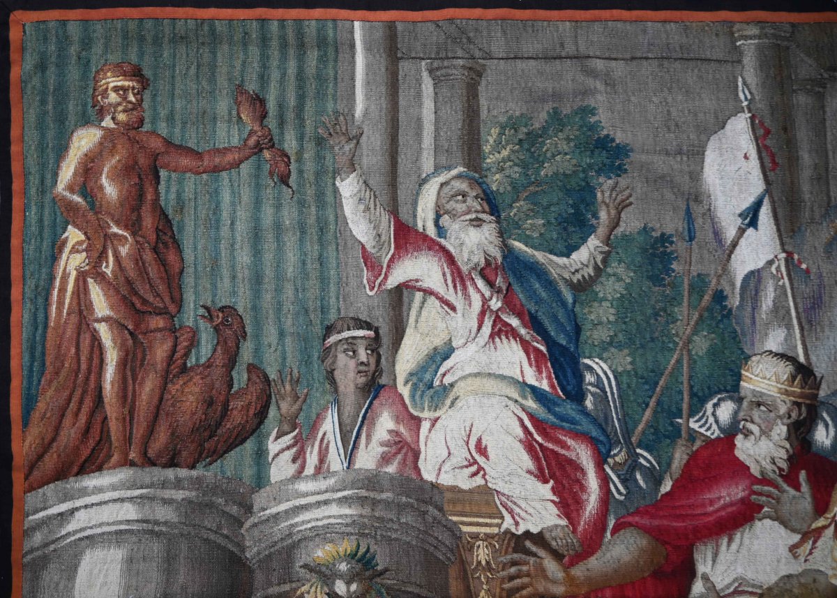 Tapisserie de la Manufacture Royale d'Aubusson XVIIIe siècle - Le Sacrifice à Jupiter - N° 1686-photo-3