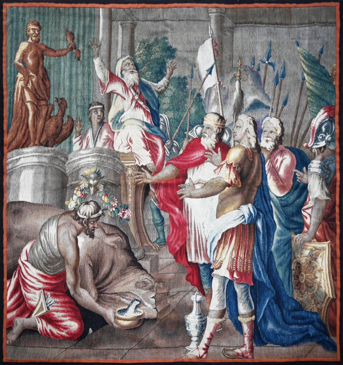 Tapisserie de la Manufacture Royale d'Aubusson XVIIIe siècle - Le Sacrifice à Jupiter - N° 1686