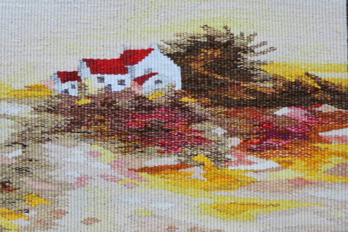 20th-century Aubusson Tapestry By Robert Four - "sur La Lande" By Patrick Subias - 123l X 105h - No. 1666-photo-1