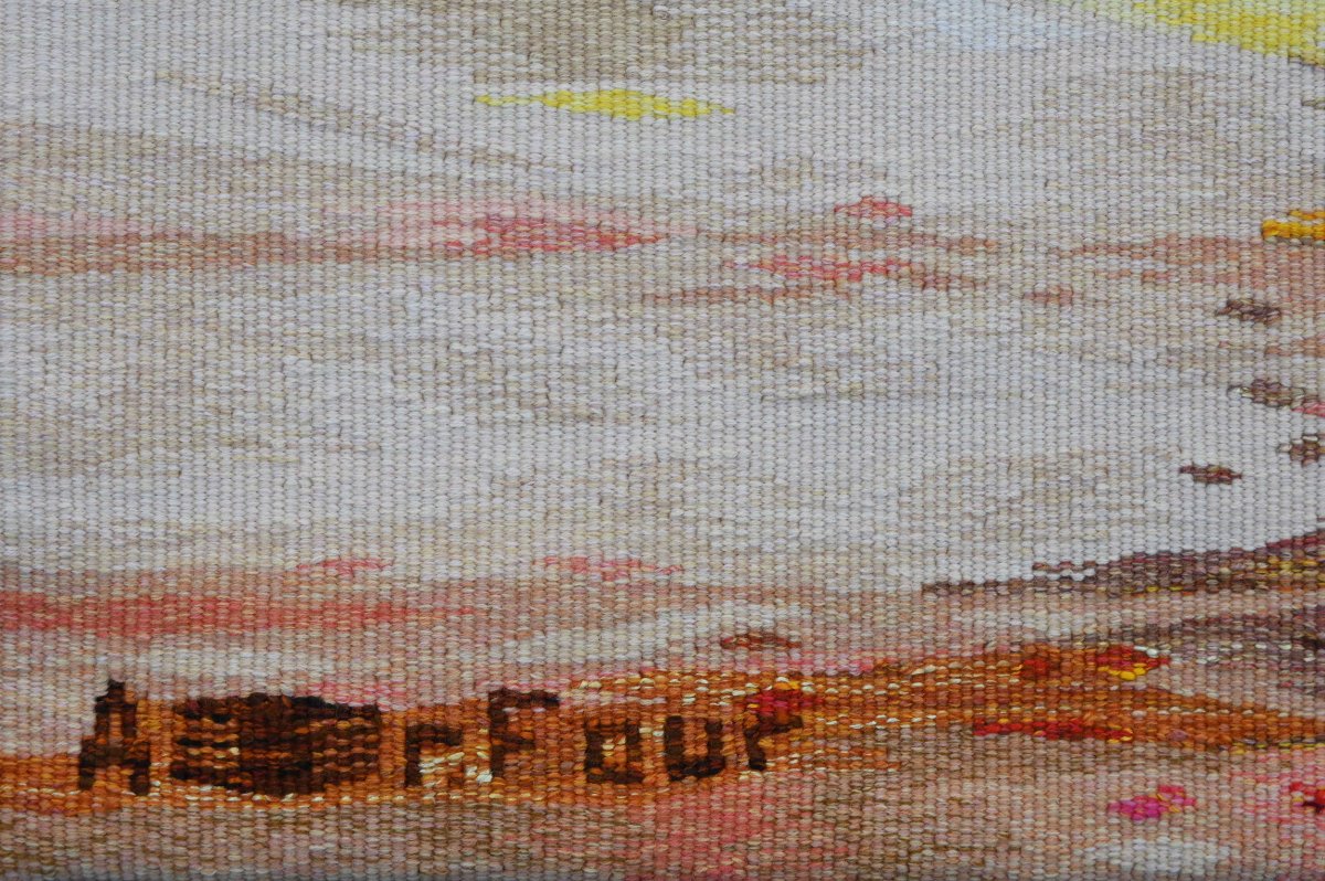20th-century Aubusson Tapestry By Robert Four - "sur La Lande" By Patrick Subias - 123l X 105h - No. 1666-photo-2