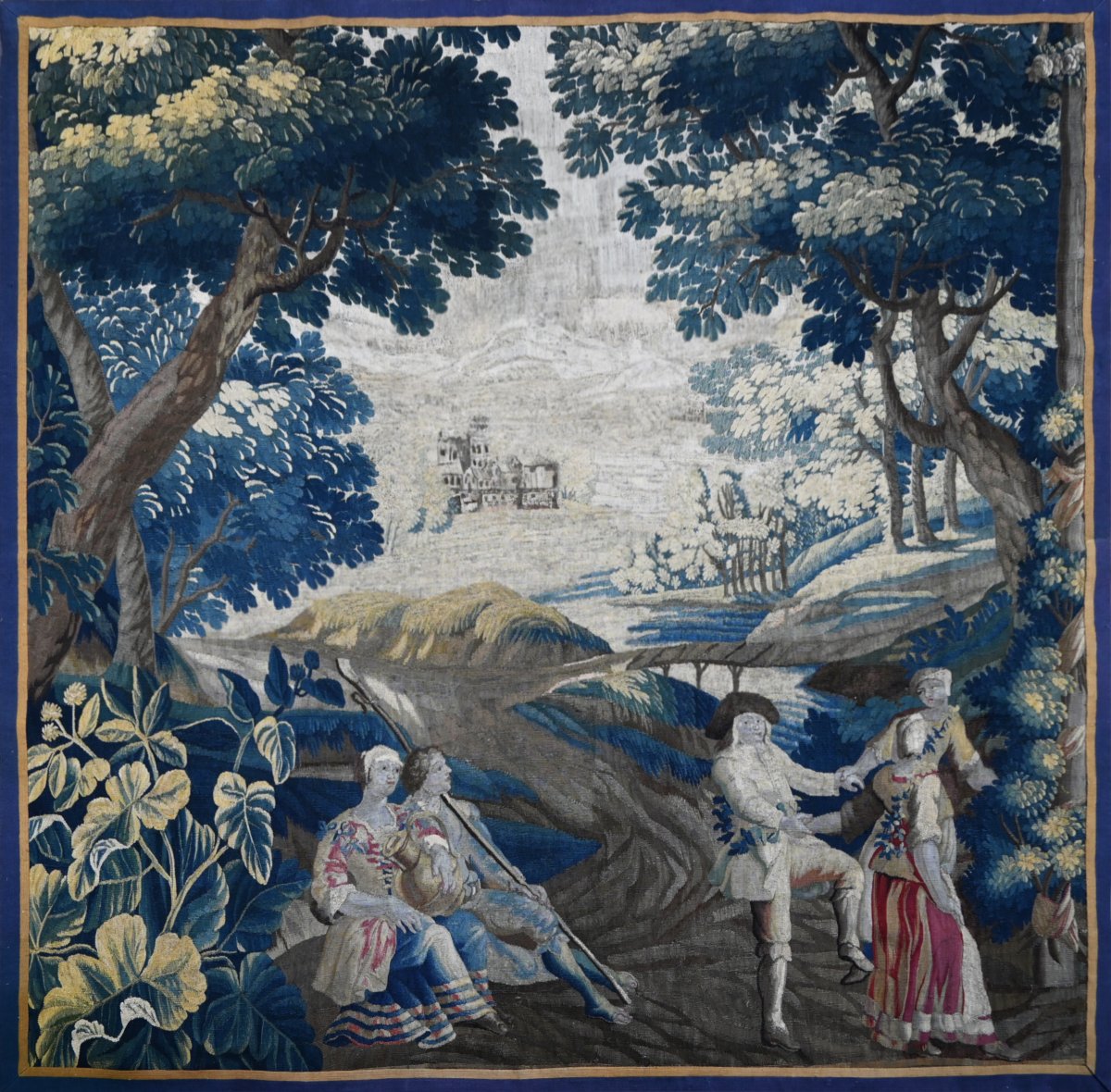 Tapisserie de la Manufacture Royale d'Aubusson XVIIIᵉ siècle – Scène pastorale – N° Réf. 1672