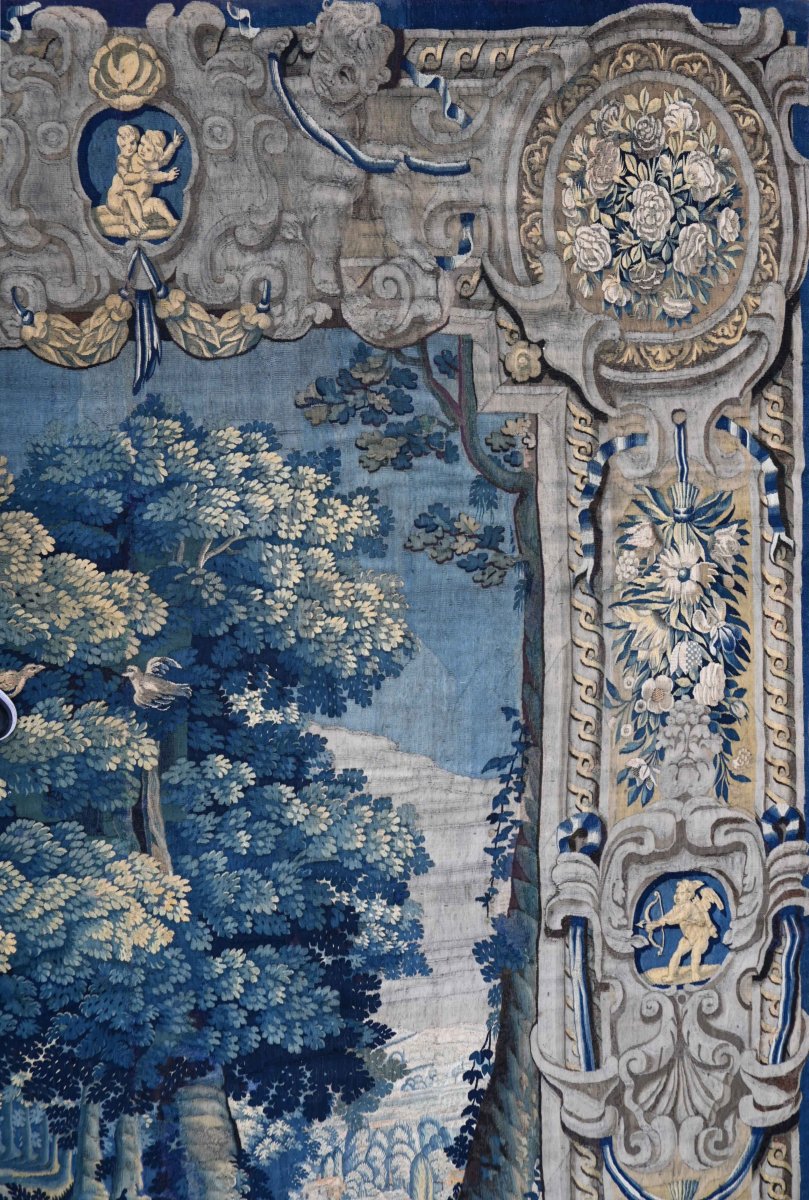 17th-century Tapestry From The Flanders Manufactory - Foliage With Birds, 2.45 M X 3.40 M - No. 1685-photo-4