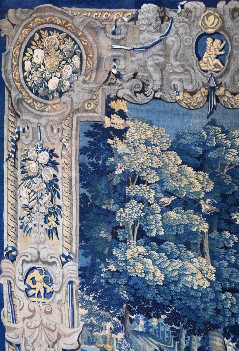 17th-century Tapestry From The Flanders Manufactory - Foliage With Birds, 2.45 M X 3.40 M - No. 1685-photo-2